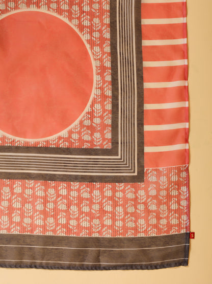 Span White Round Neck Cotton Kurta Set with Dupatta