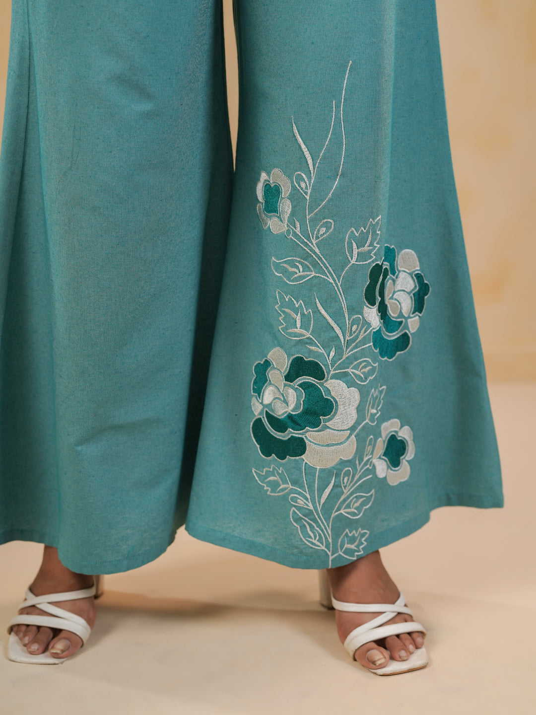 Span Green Collard Cotton Co-Ord Set