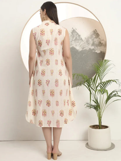 Span Ivory Collard Casual Kurta