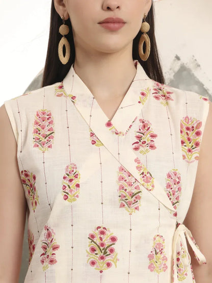 Span Ivory Collard Casual Kurta