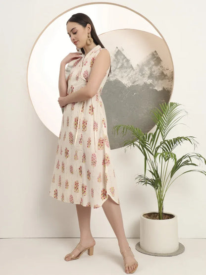 Span Ivory Collard Casual Kurta