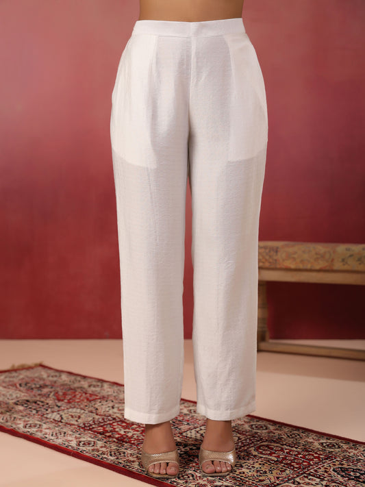 Span White Viscose Pant