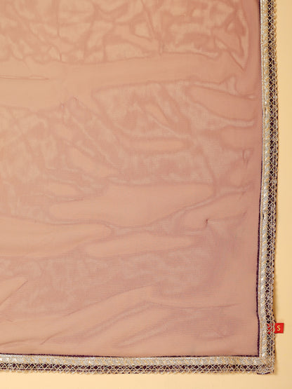Span Purple Net Festive Dupatta