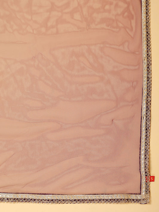 Span Purple Net Festive Dupatta
