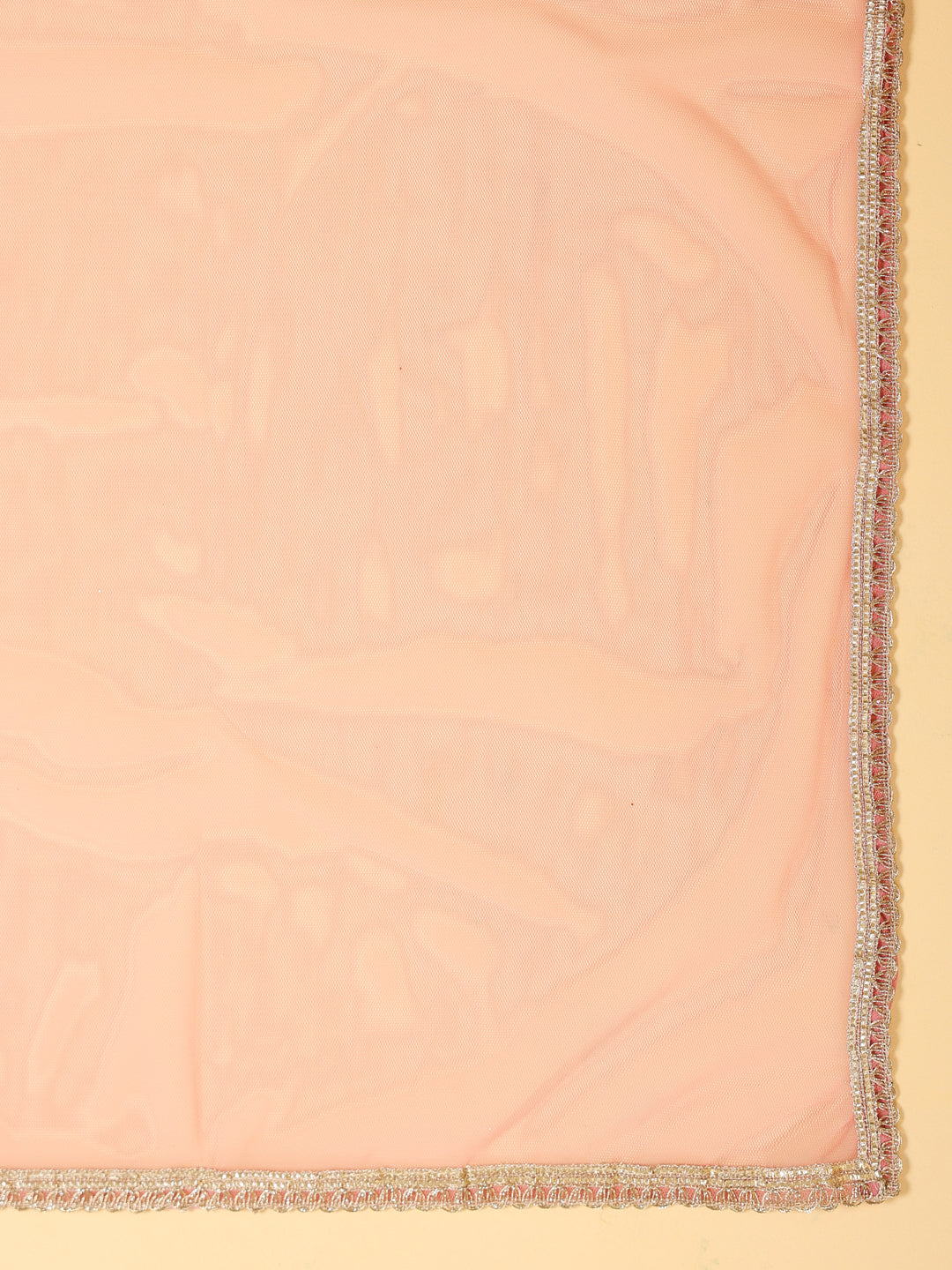 Span Pink V Neck Viscose Kurta Set with Dupatta