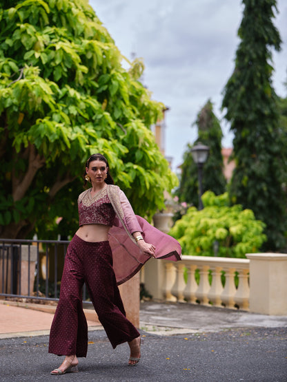 Purple Basil V-Neck Viscose 3PCS Set