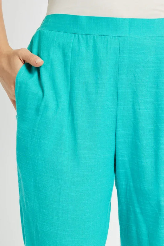 Span Blue Cotton Pant