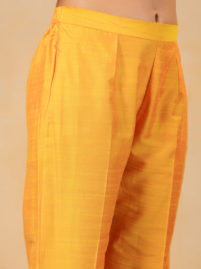 Span yellow Silk Festive Pant