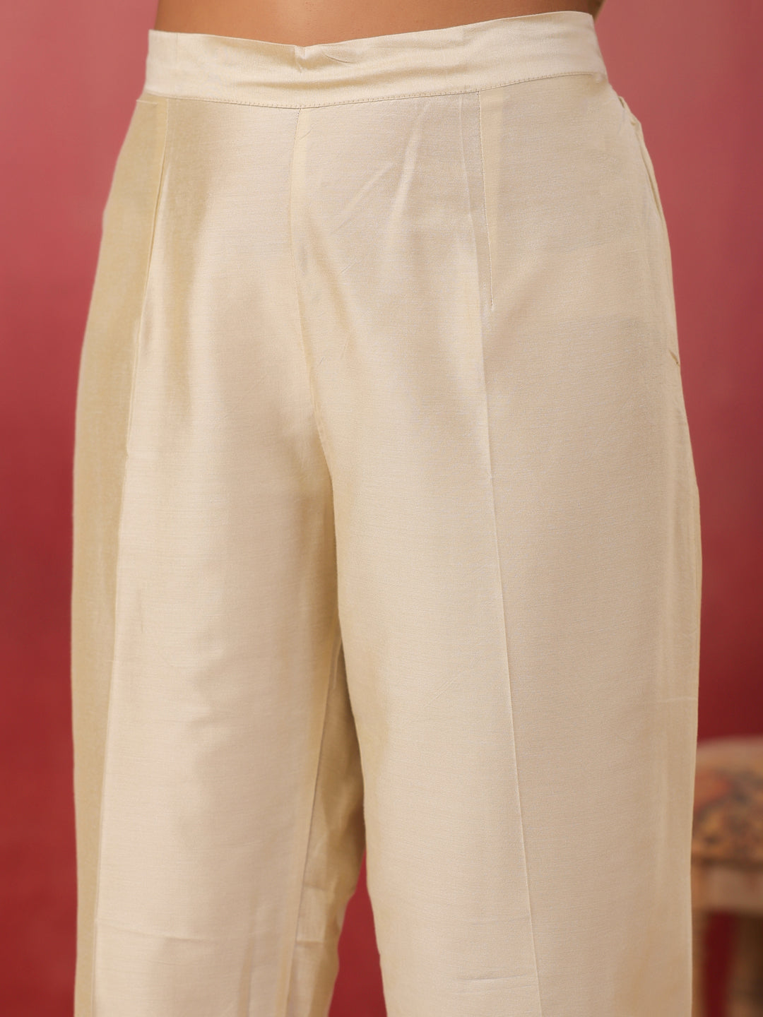 Span Ivory Silk Pant