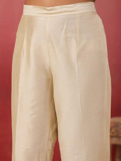 Span Ivory Silk Pant