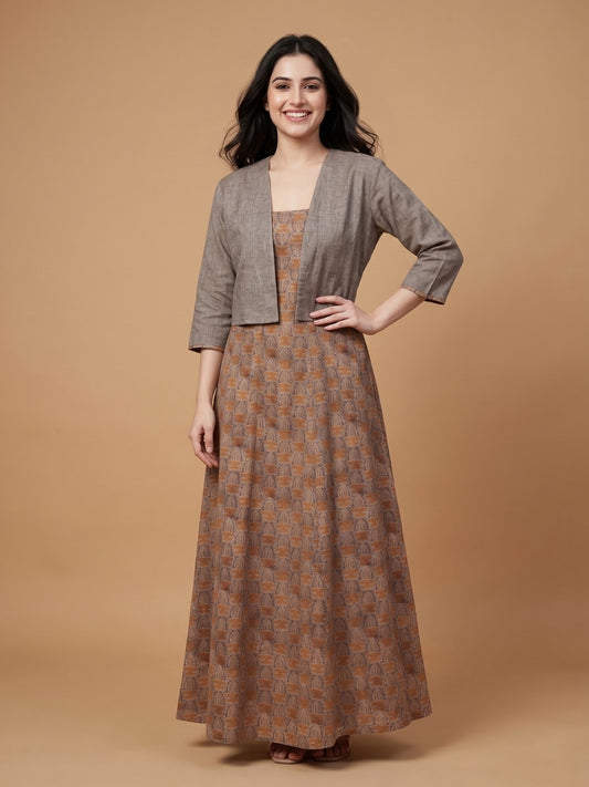 Spaghetti Dress with Jacket - 100% Cotton